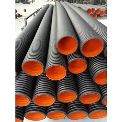 DWC HDPE Pipe 200mm OD/170mm ID – Orange (6 Metre Length)