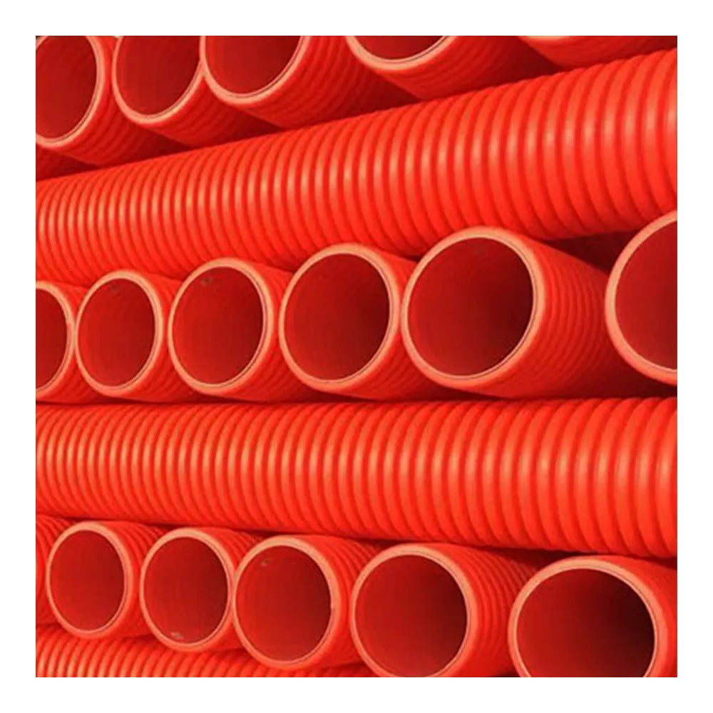 DWC HDPE Pipe 160mm OD/135mm ID – Orange (6 Metre Length)