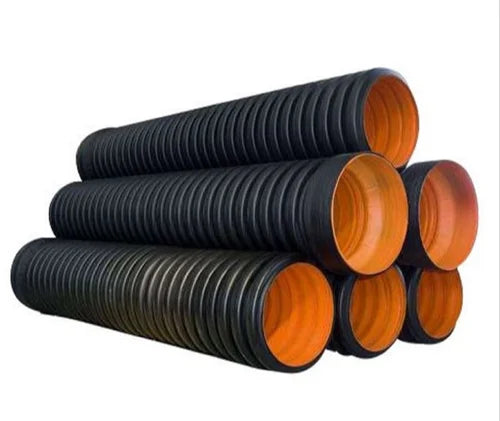 DWC HDPE Pipe 200mm OD/170mm ID – Orange (6 Metre Length)